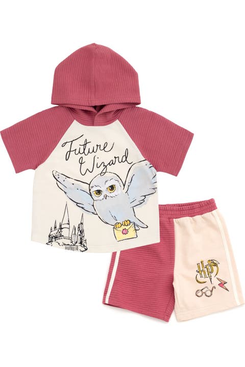 Hedwig 2-Piece Hooded Tee and Shorts Set