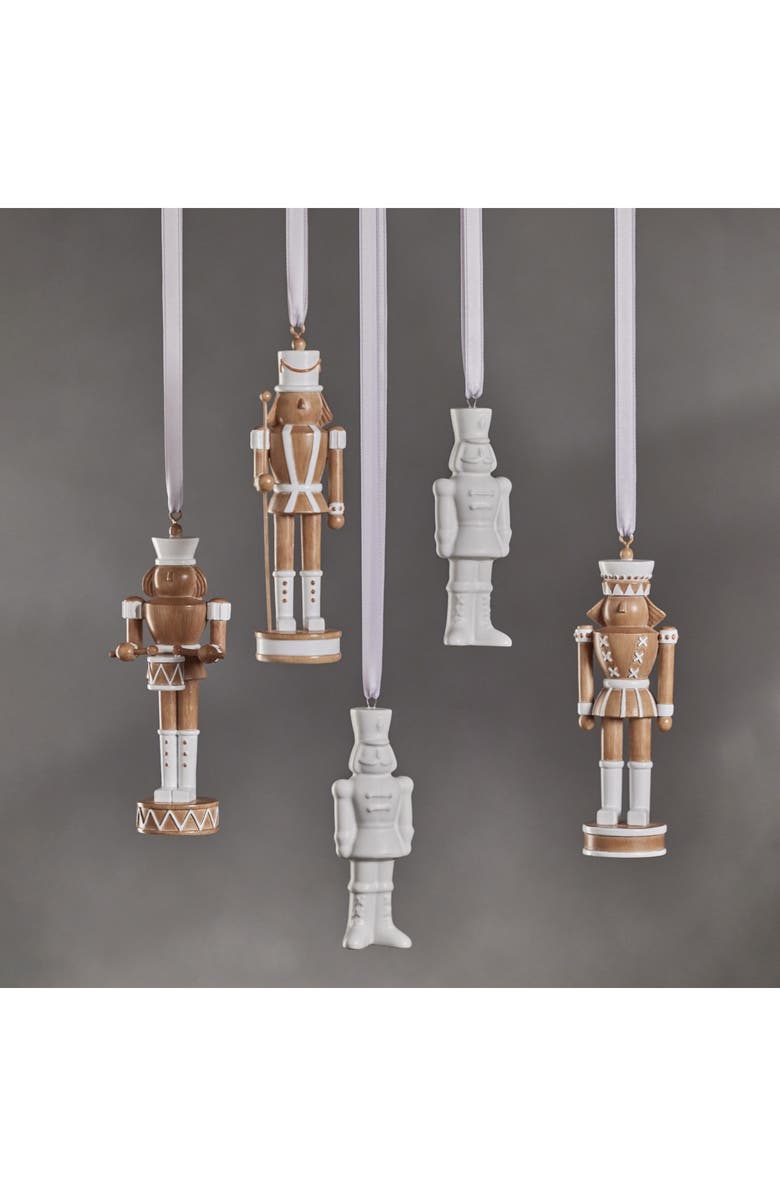 Zodax Gelsey Set of 4 Nutcracker Pole Ornaments, Alternate, color, Brown