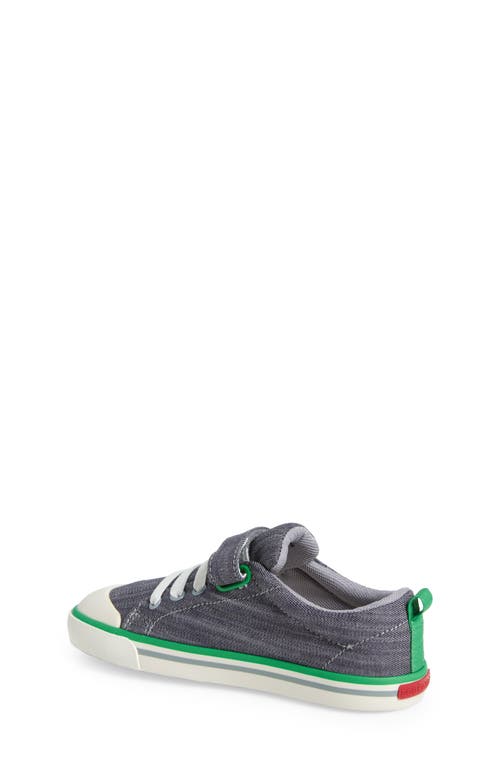 See Kai Run Kids' Stevie Ii Sneaker In Gray Denim/green