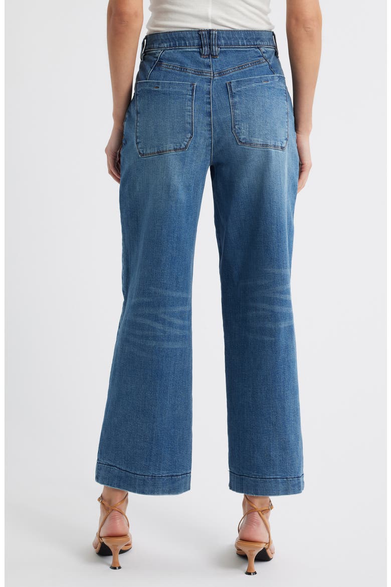 Wyatt Skyrise V-Pocket Ankle Wide Leg Jeans, Alternate, color, MID BLUE ARTISINAL