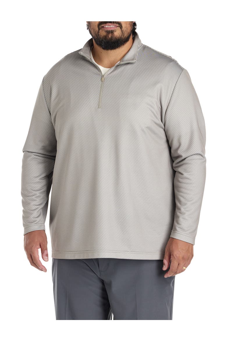 Big & Tall 1/4-Zip Performance Pullover, Alternate, color, PUTTY BEIGE