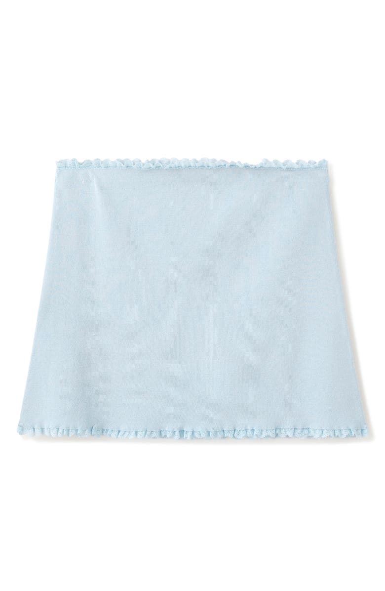 MANGO Lace Rib Miniskirt, Alternate, color, Sky Blue