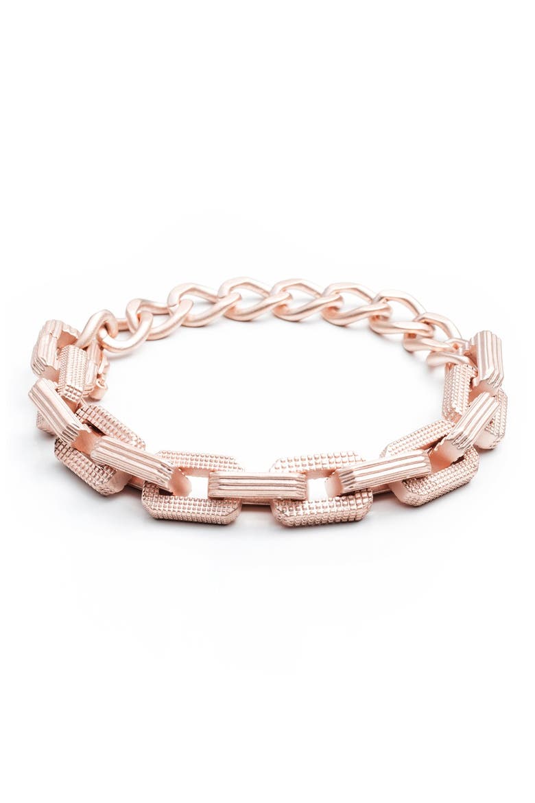 'Medium Supra' Link Bracelet, Main, color, MATTE ROSE GOLD