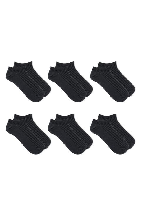 6-Pack Assorted No-Show Socks