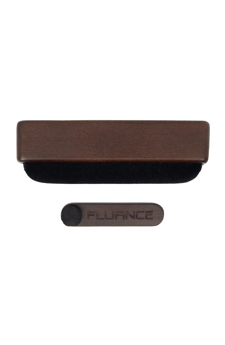 Fluance Vinyl Record Cleaning Kit with Velvet Record Brush and Stylus Brush, Main, color, Natural Walnut