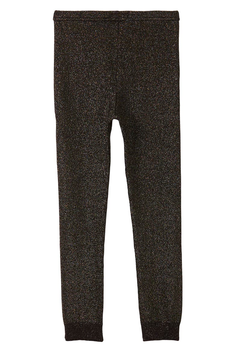 Kids' Glitter Leggings, Main, color, BLACK