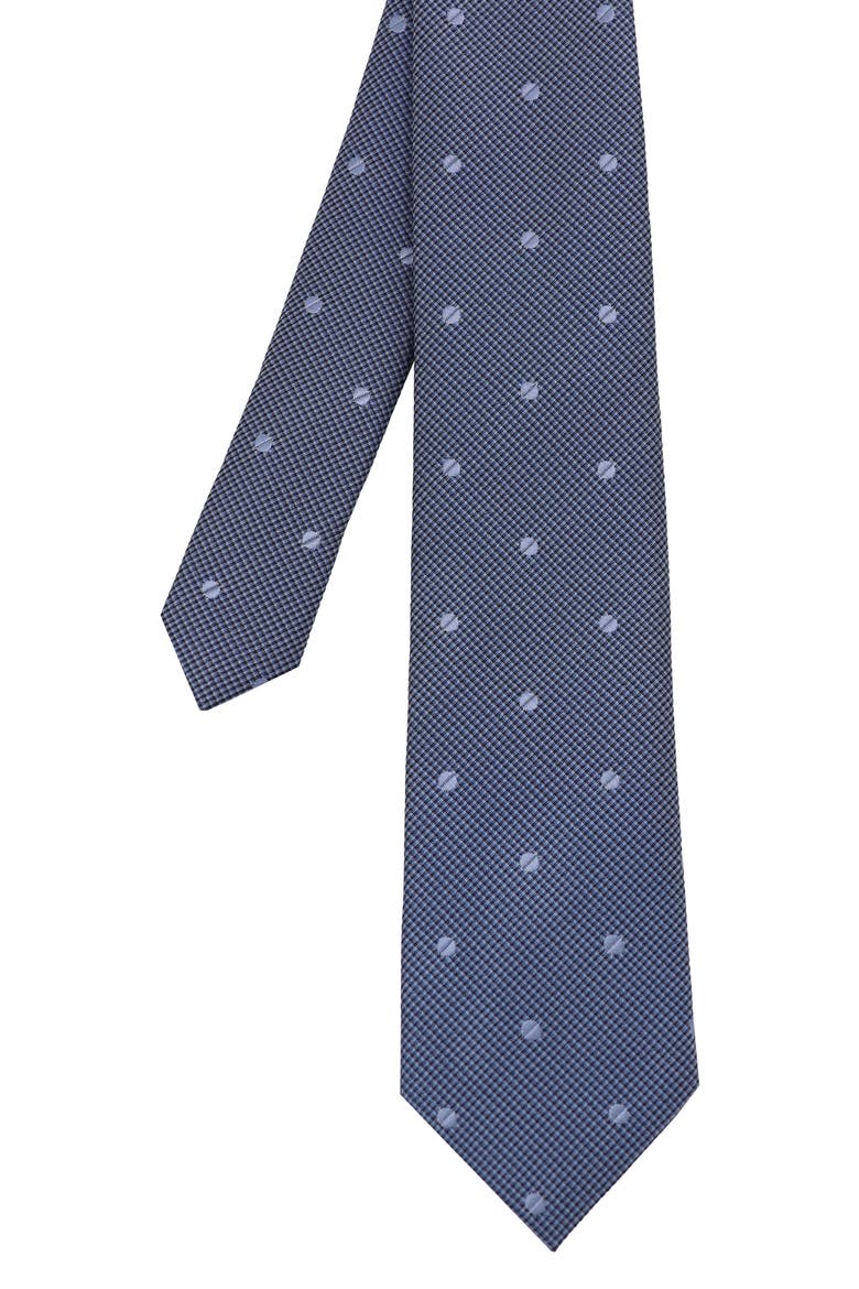 Dot Print Tie, Alternate, color, NAVY/ BLUE