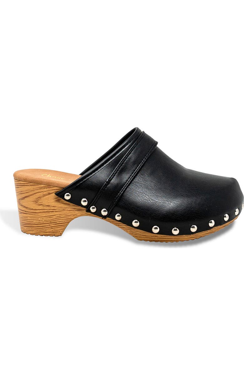 CHASE AND CHLOE Mignon Clog, Alternate, color, Black Pu