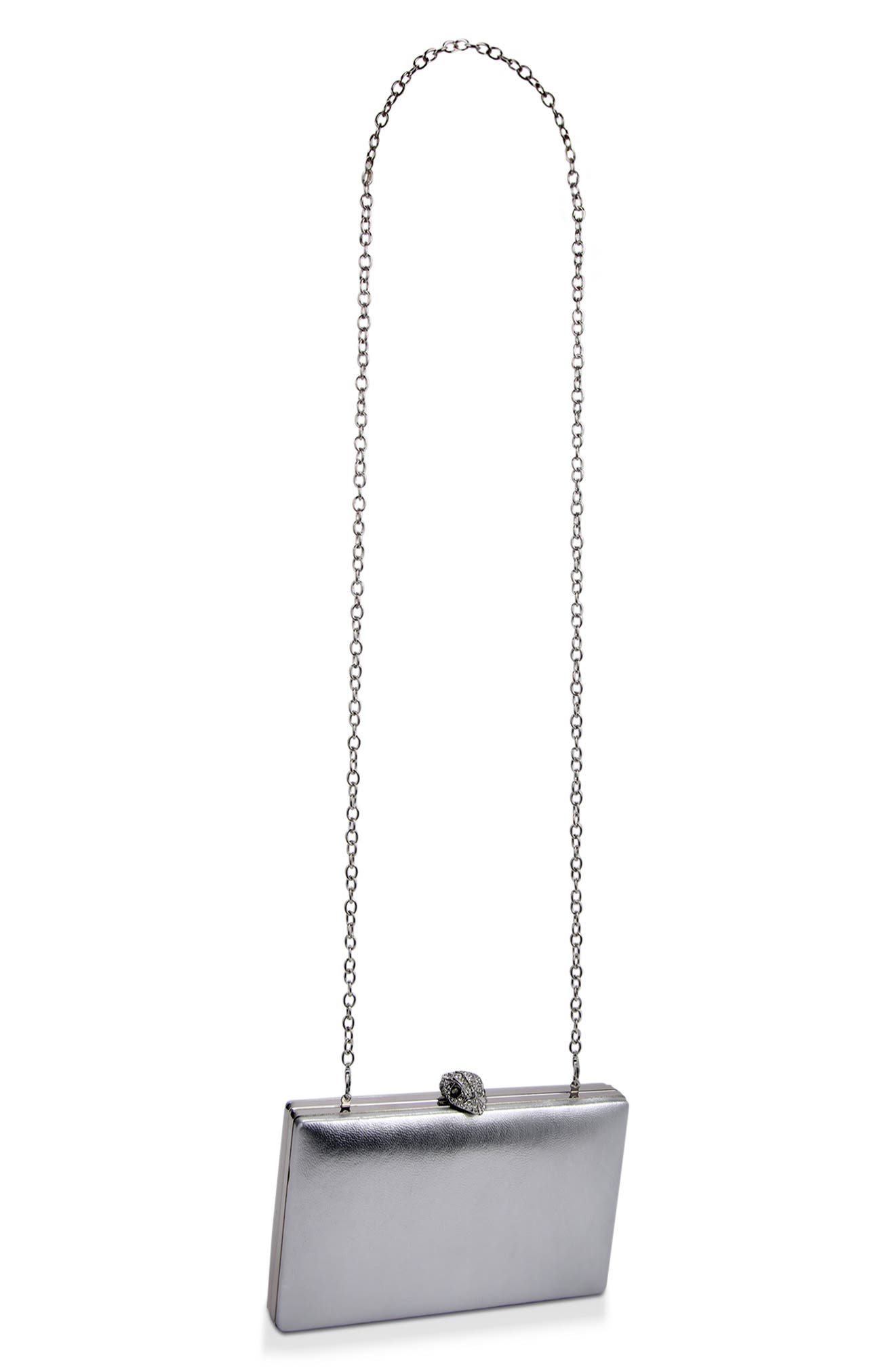 Kurt Geiger London Kensington Metallic Leather Clutch, Alternate, color, 