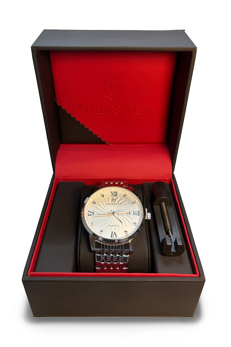 Valencia Bracelet Watch, Alternate, color, White Dial