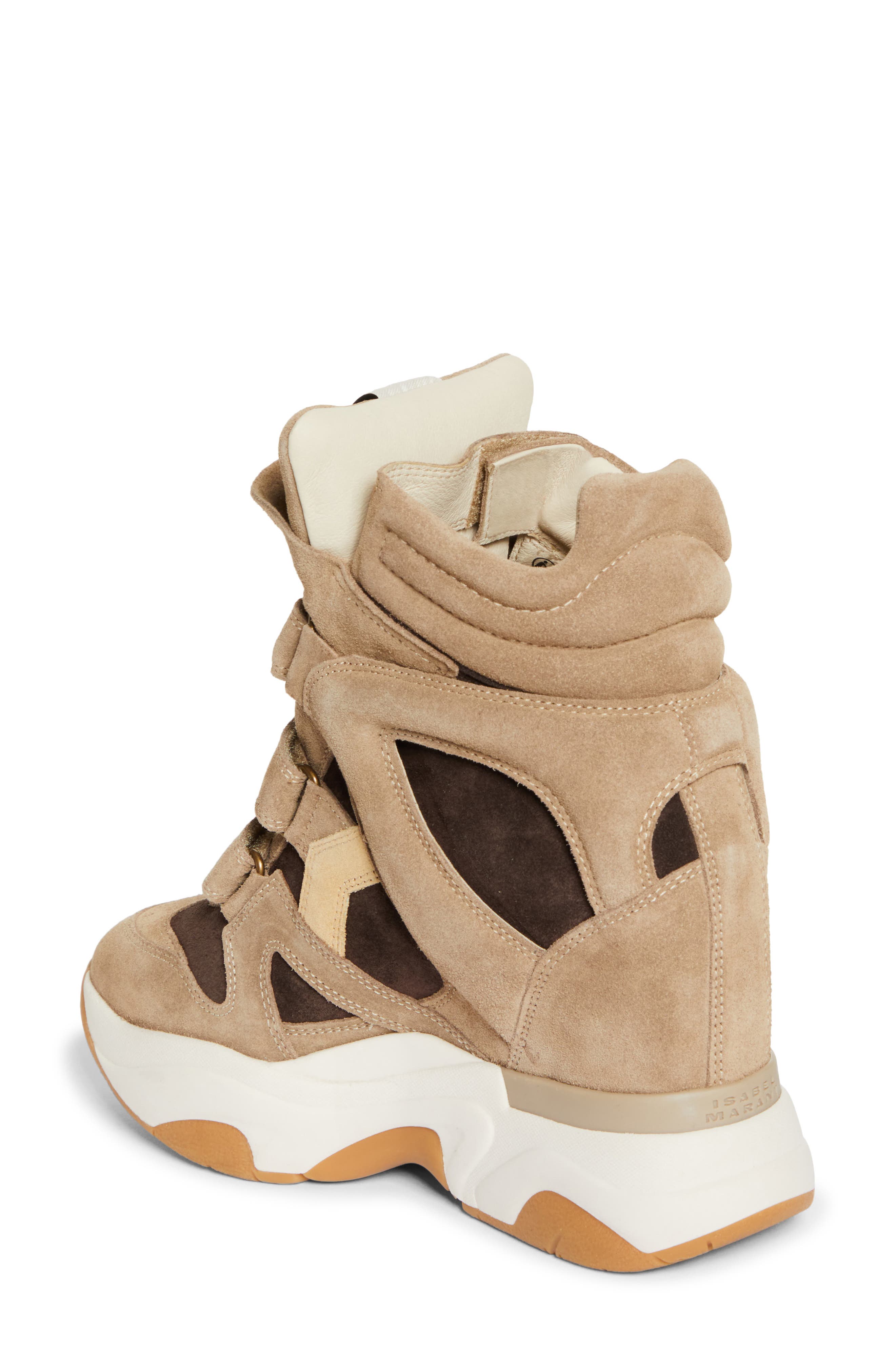 Kids' Balskee High Top Wedge Sneaker, Alternate, color, SAND BROWN/ CHOCOLATE