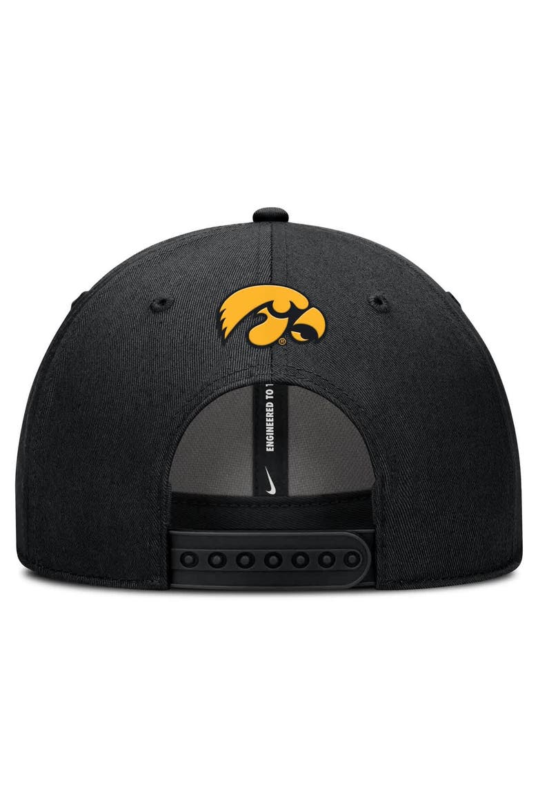 Men's Nike  Black Iowa Hawkeyes Rise Practice Adjustable Hat, Alternate, color, Black
