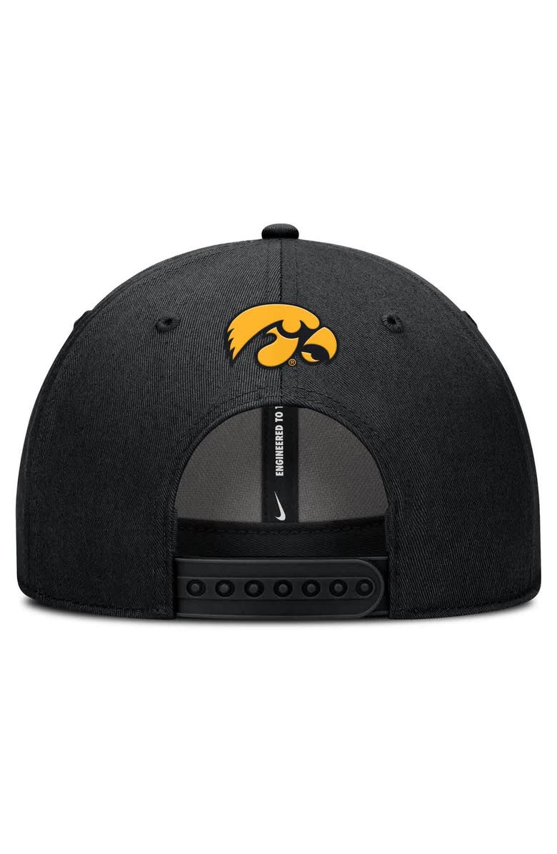 Nike Men's Nike Black Iowa Hawkeyes Rise Practice Adjustable Hat, Alternate, color, Black