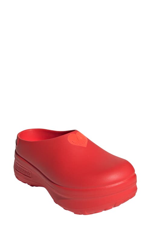 Adidas Originals Adifom Stan Smith Platform Mule In Red/solar Red/solar Red