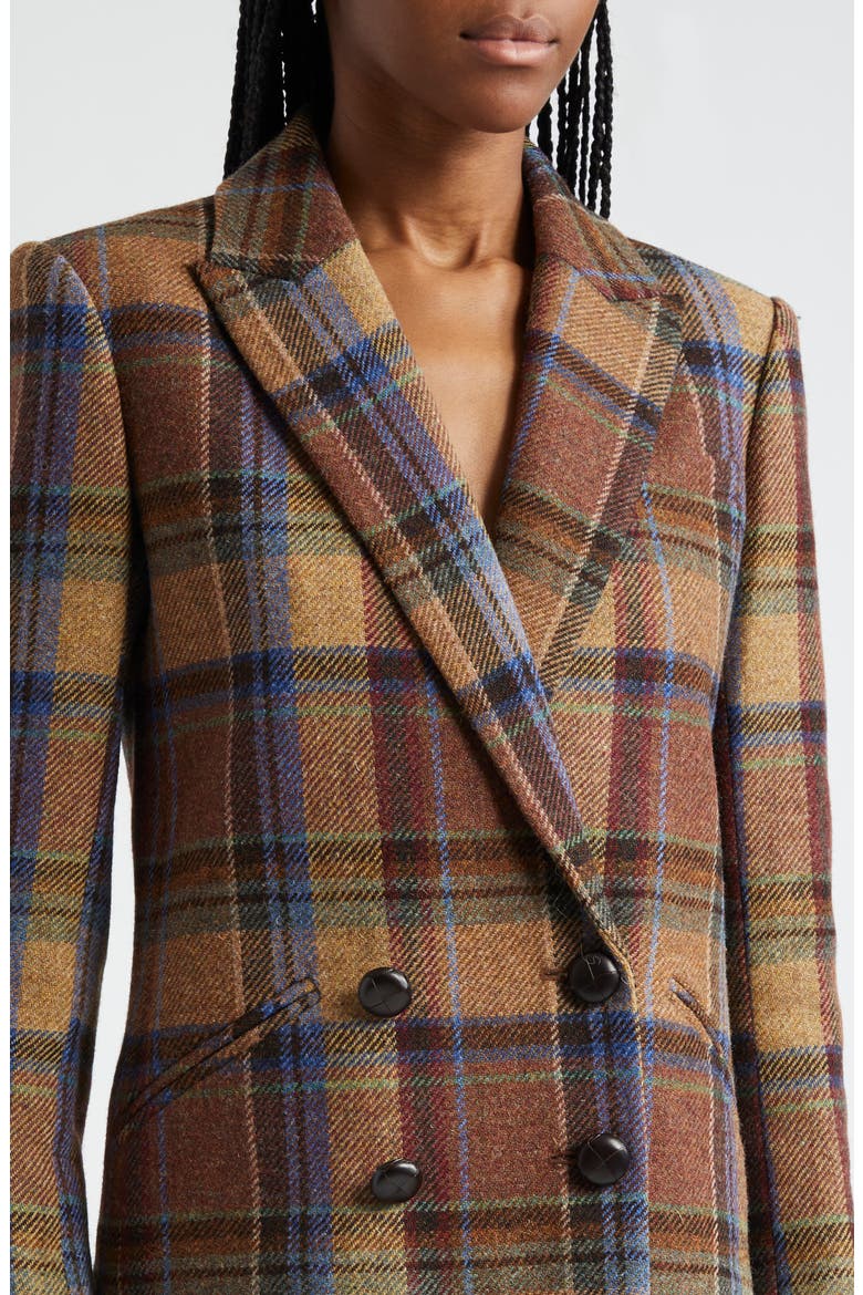 Oria Plaid Wool Dickey Jacket, Alternate, color, RUSSET MULTI