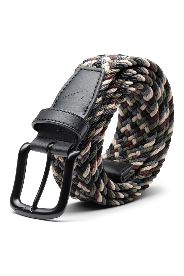 Stretch Woven Belt, Alternate, color, OLIVE MULTI