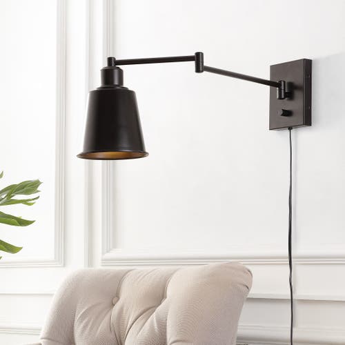 Jonathan Y Cary Iron Contemporary Swing Arm Led Wall Sconce In Oil Rubbed Bronze