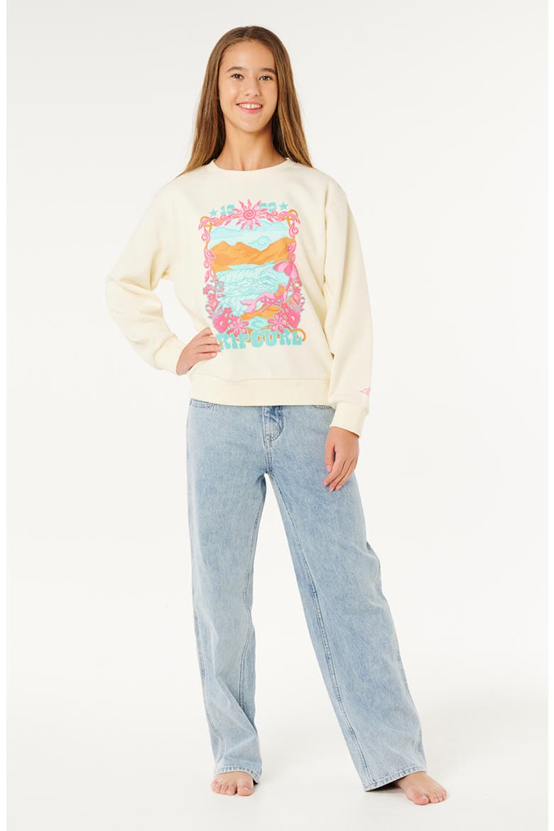 Kids' Sunshine Squad Graphic Sweatshirt, Alternate, color, BONE