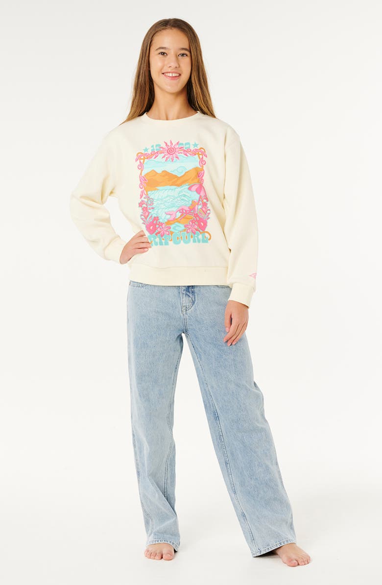 Rip Curl Kids' Sunshine Squad Graphic Sweatshirt, Alternate, color, Bone