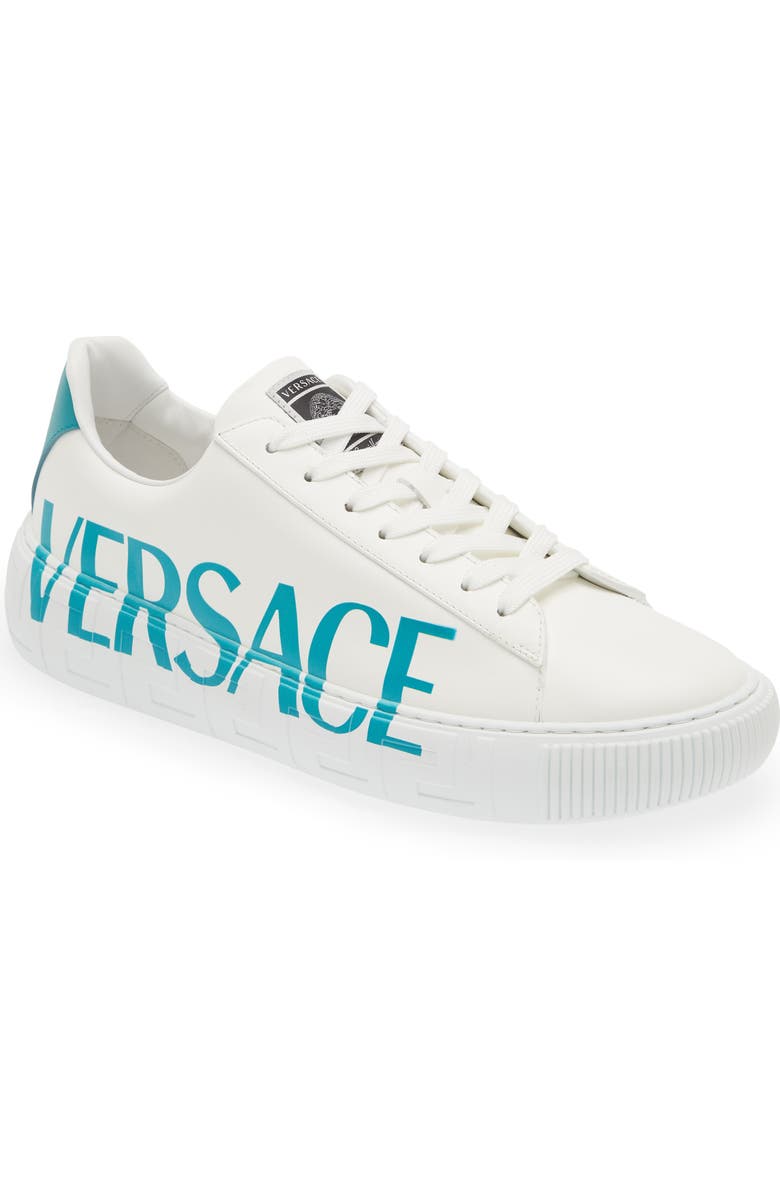 Versace La Greca Logo Low Top Sneaker, Main, color,
