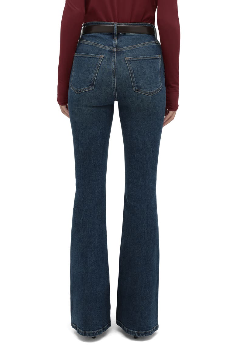 The Valentina High Waist Flare Jeans, Alternate, color, WOODSIDE
