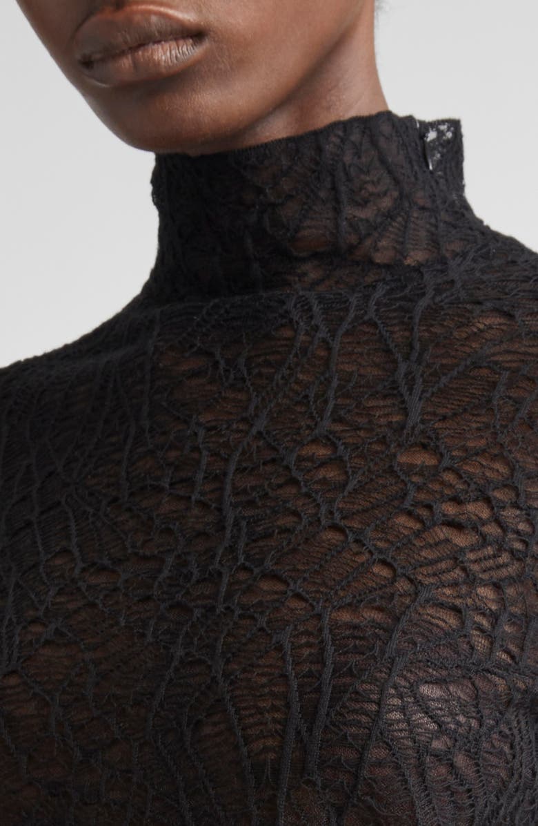 McQueen Cobweb Lace Top, Alternate, color, Black