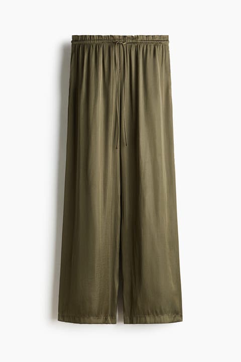 Satin Drawstring Trousers