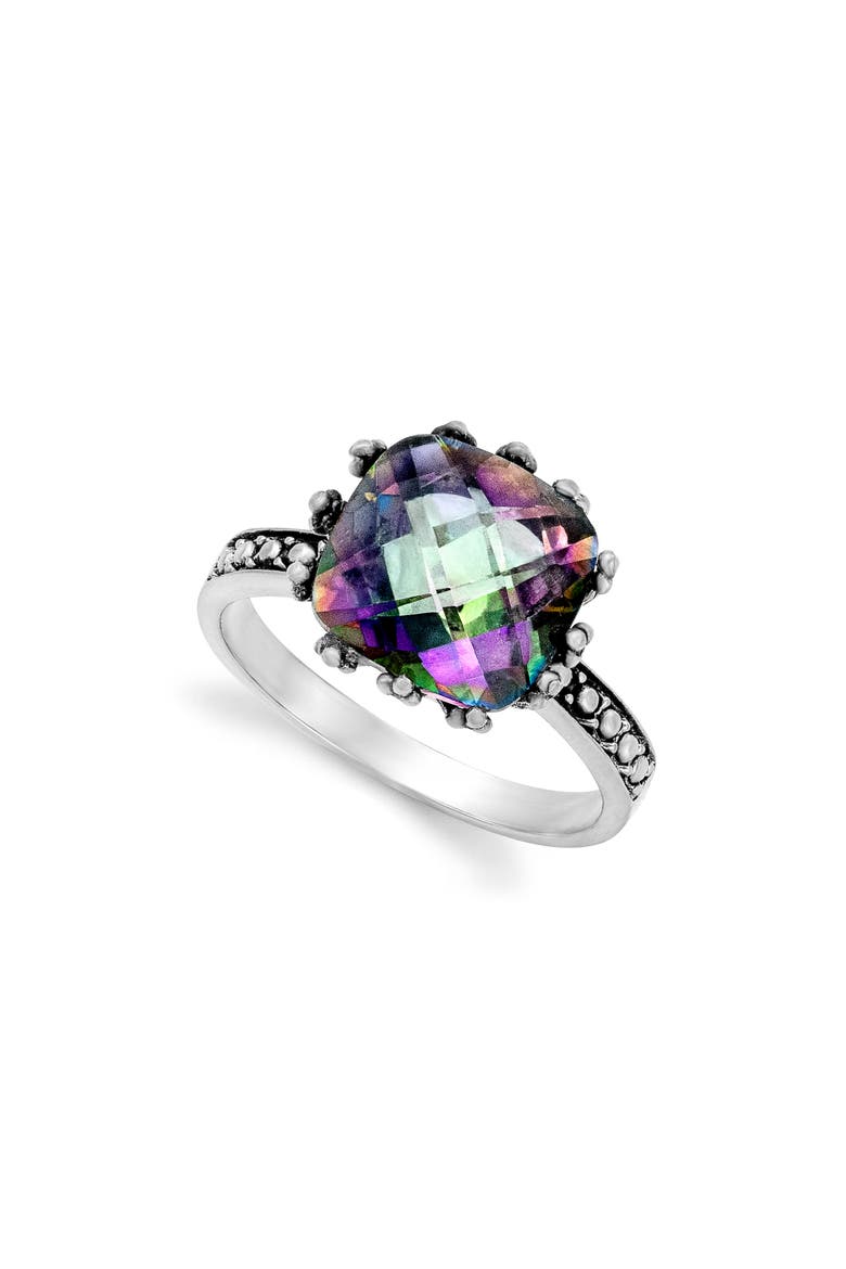 Cushion Cut Quartz Ring, Main, color, PURPLE