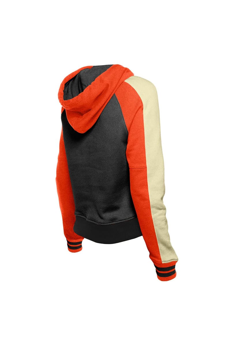 New Era Women's New Era  Black San Francisco Giants Cooperstown Collection Cropped Raglan Pullover Hoodie, Alternate, color, 