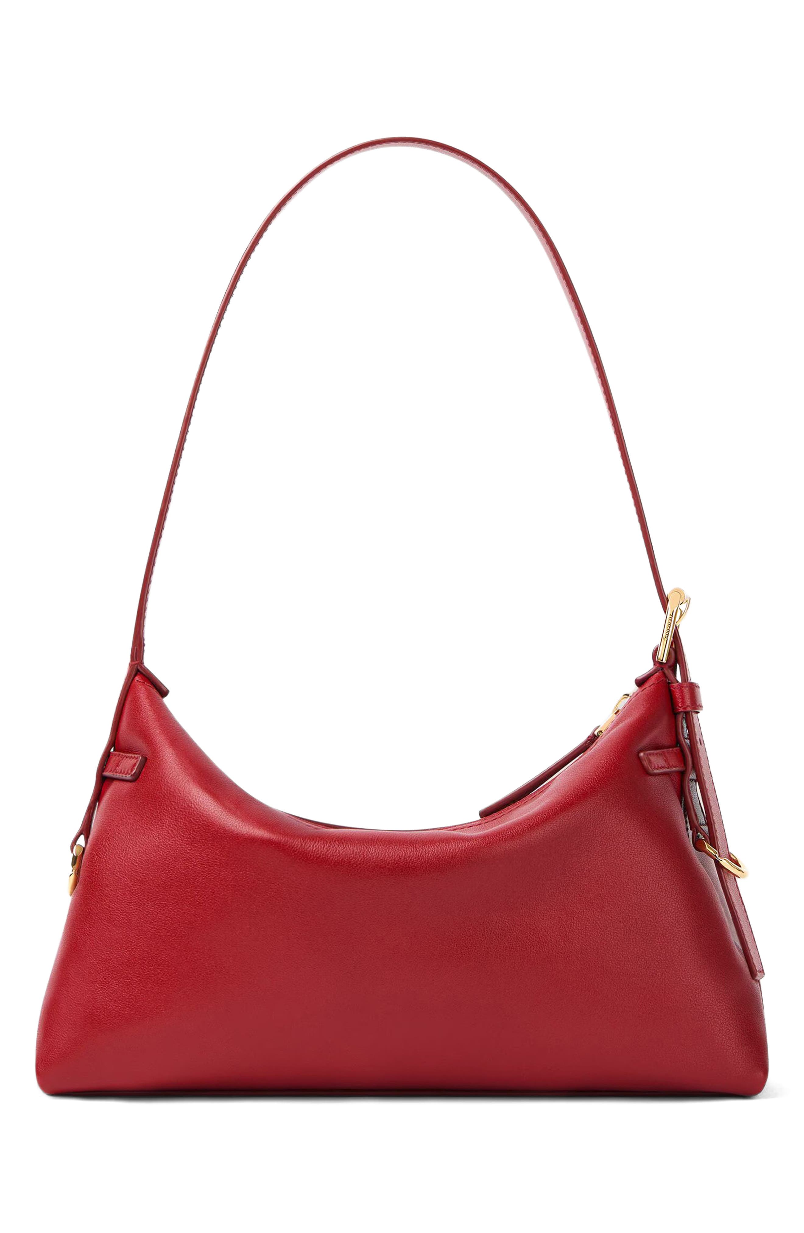 Mini Voyou Leather Shoulder Bag, Alternate, color, 601-DARK RED