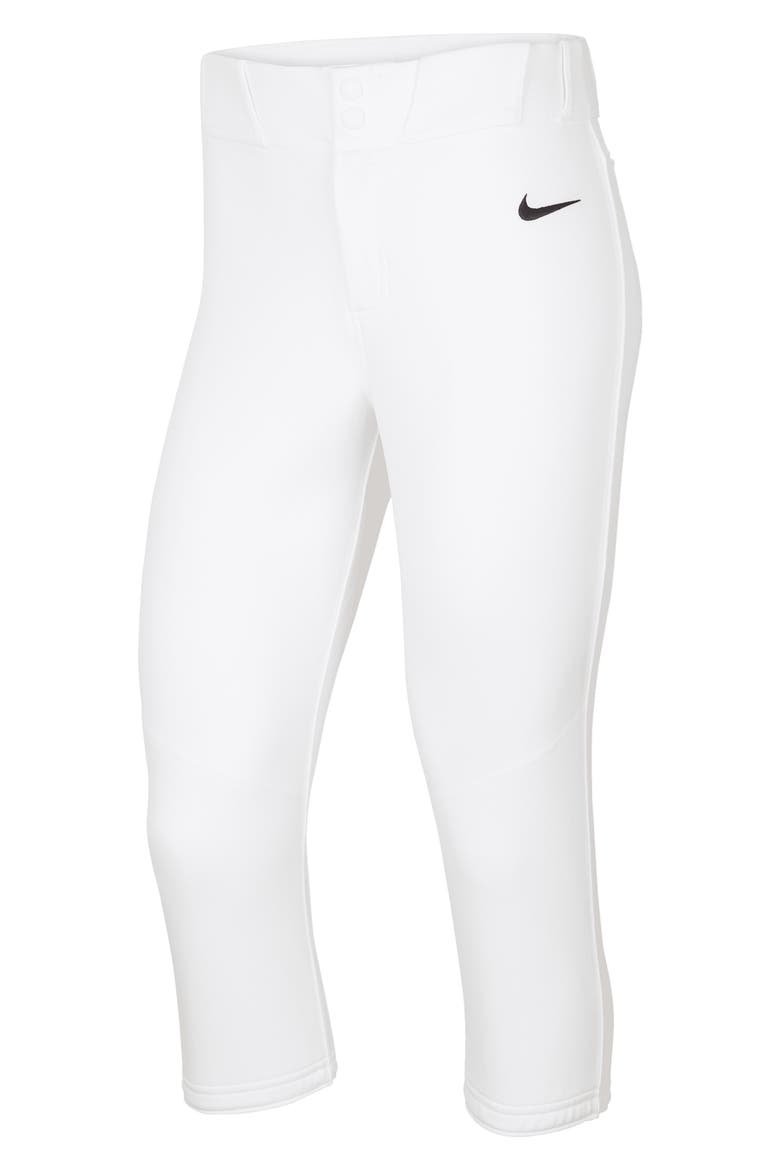 Vapor Select 5 Softball Pants, Main, color, 100 100 WHITE/BLACK