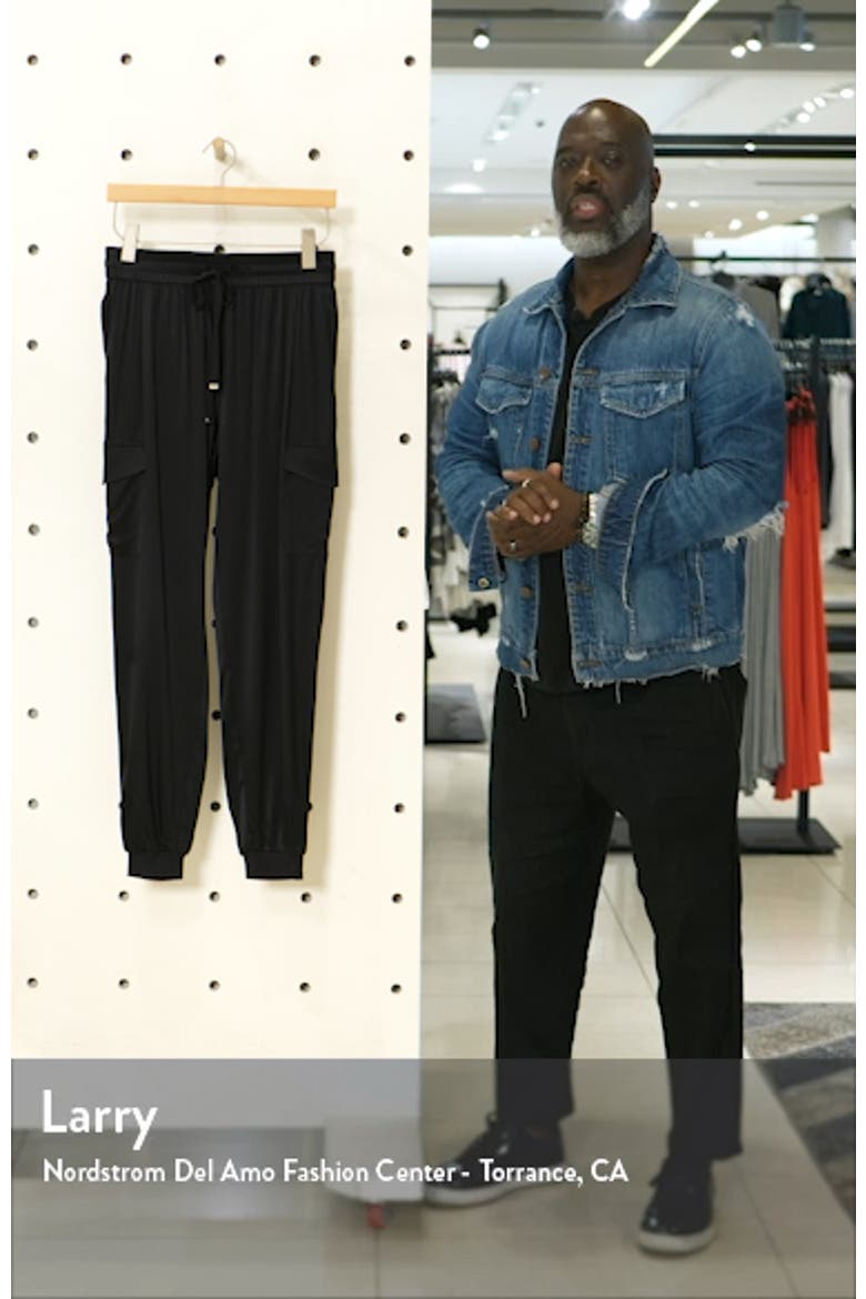 Elsie Stretch Silk Joggers video