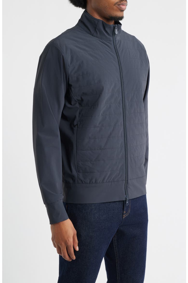 Water Repellent Quilted Front Jacket, Alternate, color, BLUE BLACK