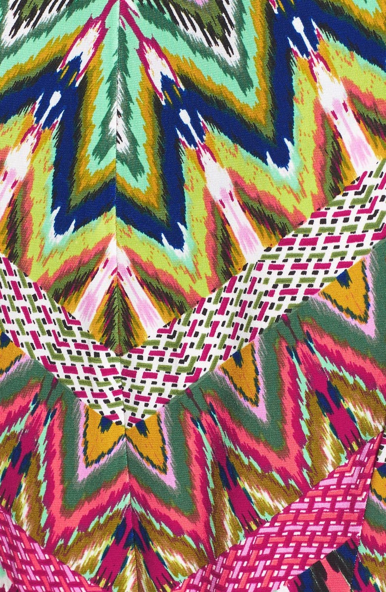 Ellen Tracy Belted Print Jersey Fit & Flare Dress, Alternate, color,