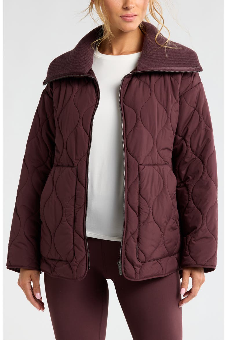 Onion Quilted Jacket, Main, color, BURGUNDY FUDGE