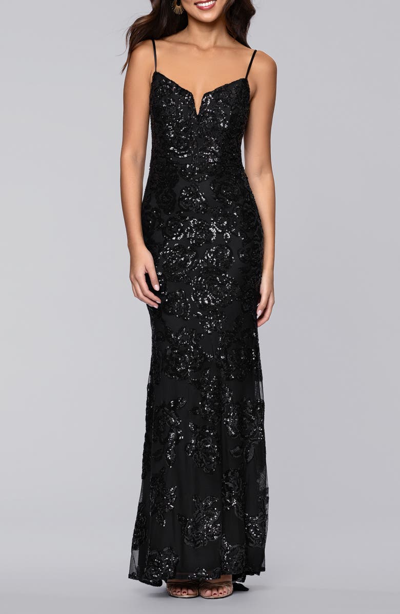Blondie Nites Sequin Rose Gown, Main, color,