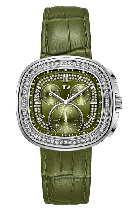 Coast Chronograph Leather Strap Watch, 22mm x 42mm