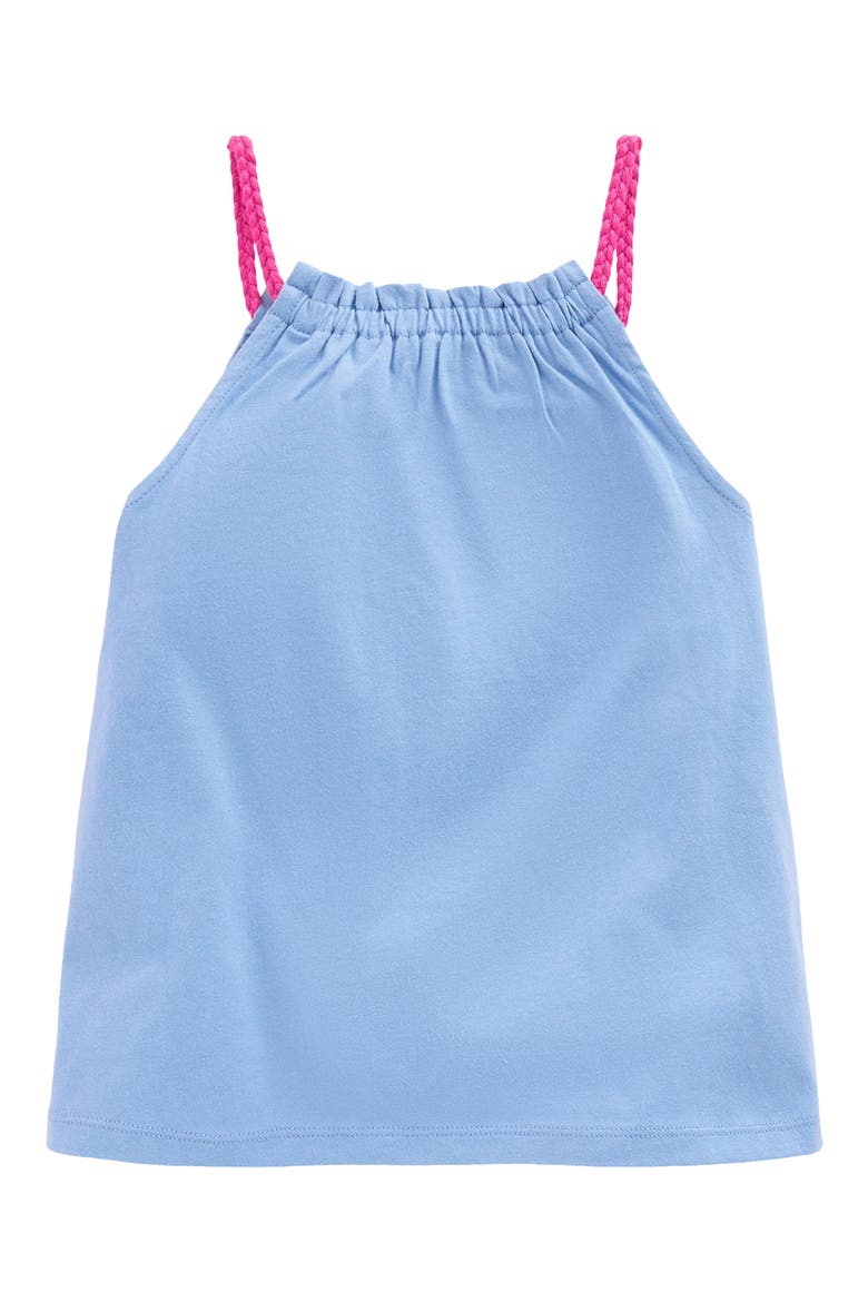 Kids' Floral Embroidered Knit Tank, Alternate, color, FORGET ME NOT BLUE
