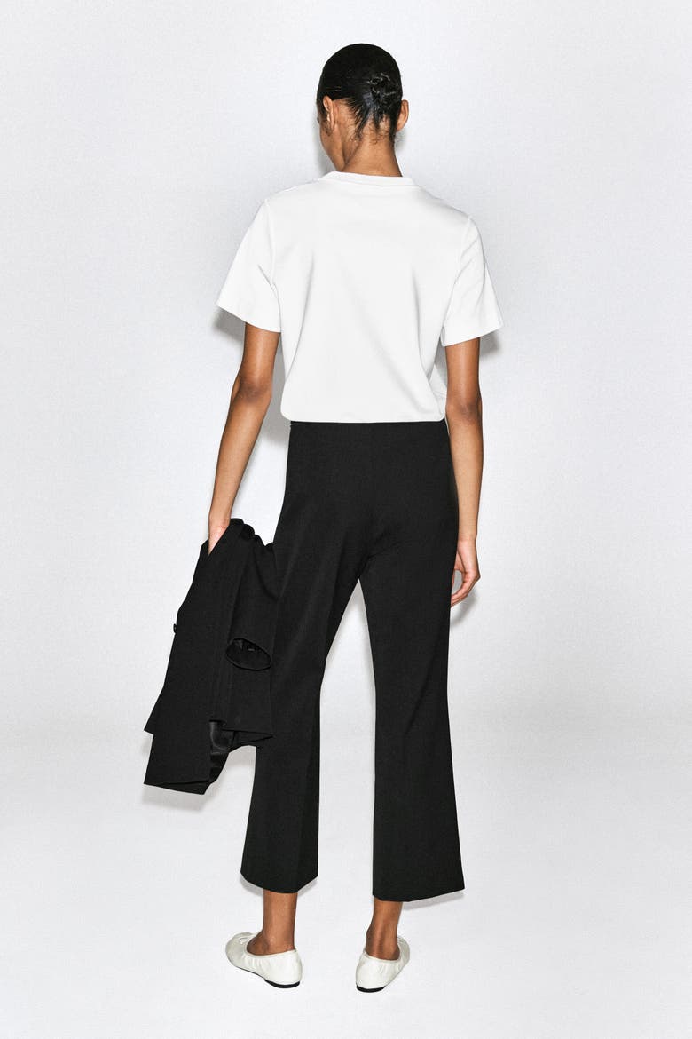 Cropped Flared Pants, Alternate, color, BLACK