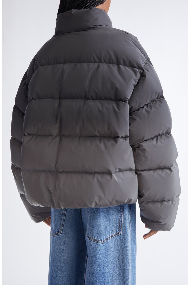 Reflective Gradient Puffer Jacket, Alternate, color, SILVER/ BLACK