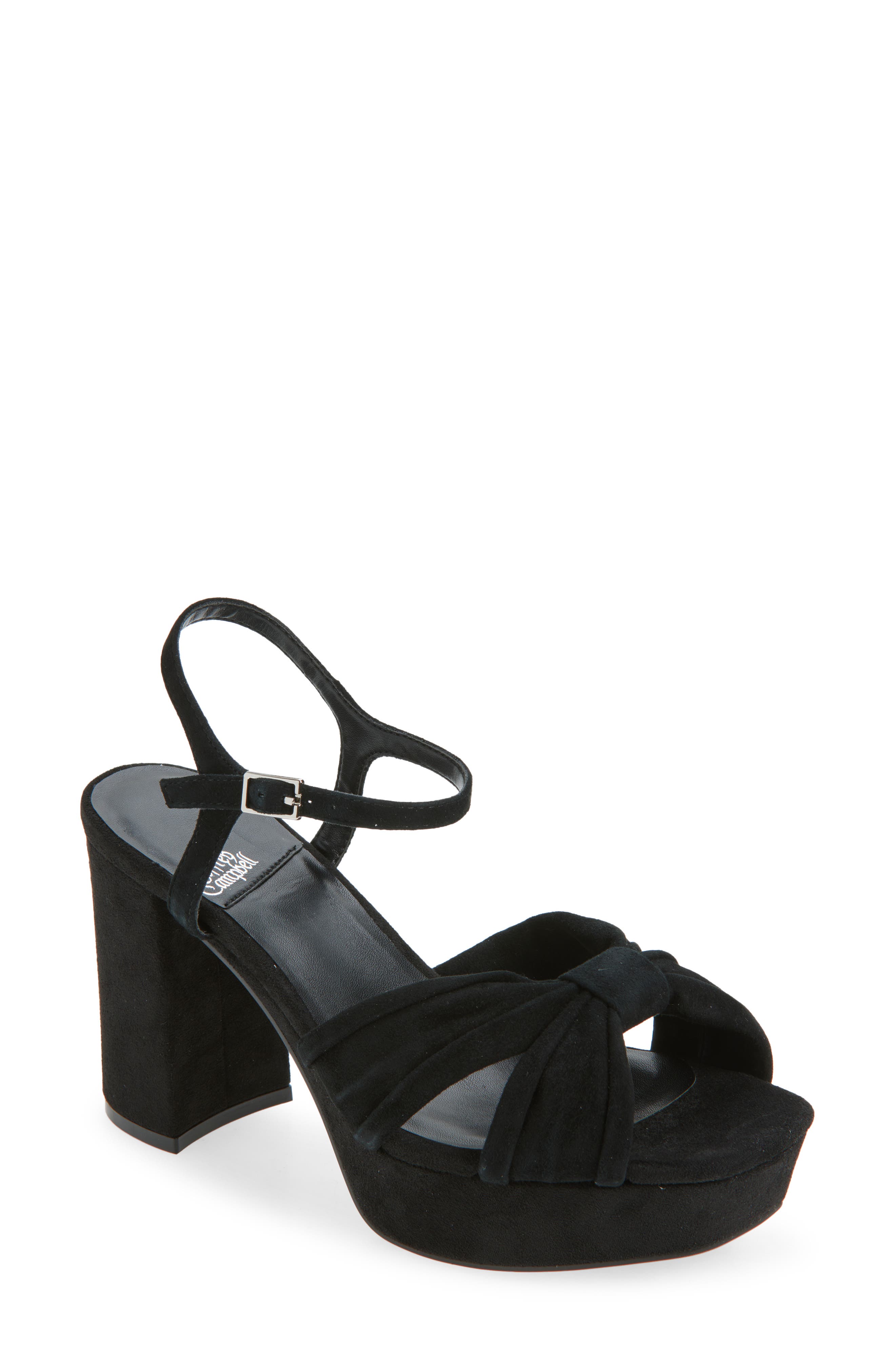 Jeffrey Campbell Dalida Platform Sandal, Main, color, Black Suede