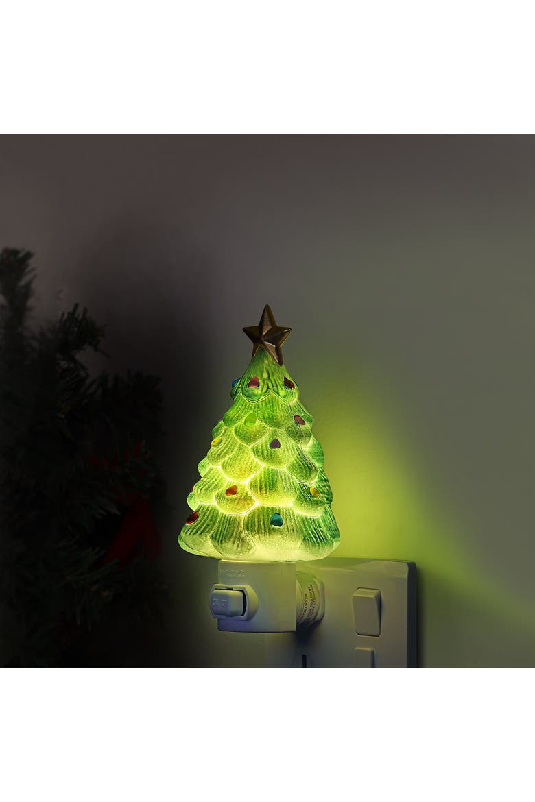 5 in. Shatterproof Night Light - Snowman, Alternate, color, Green Christmas Tree