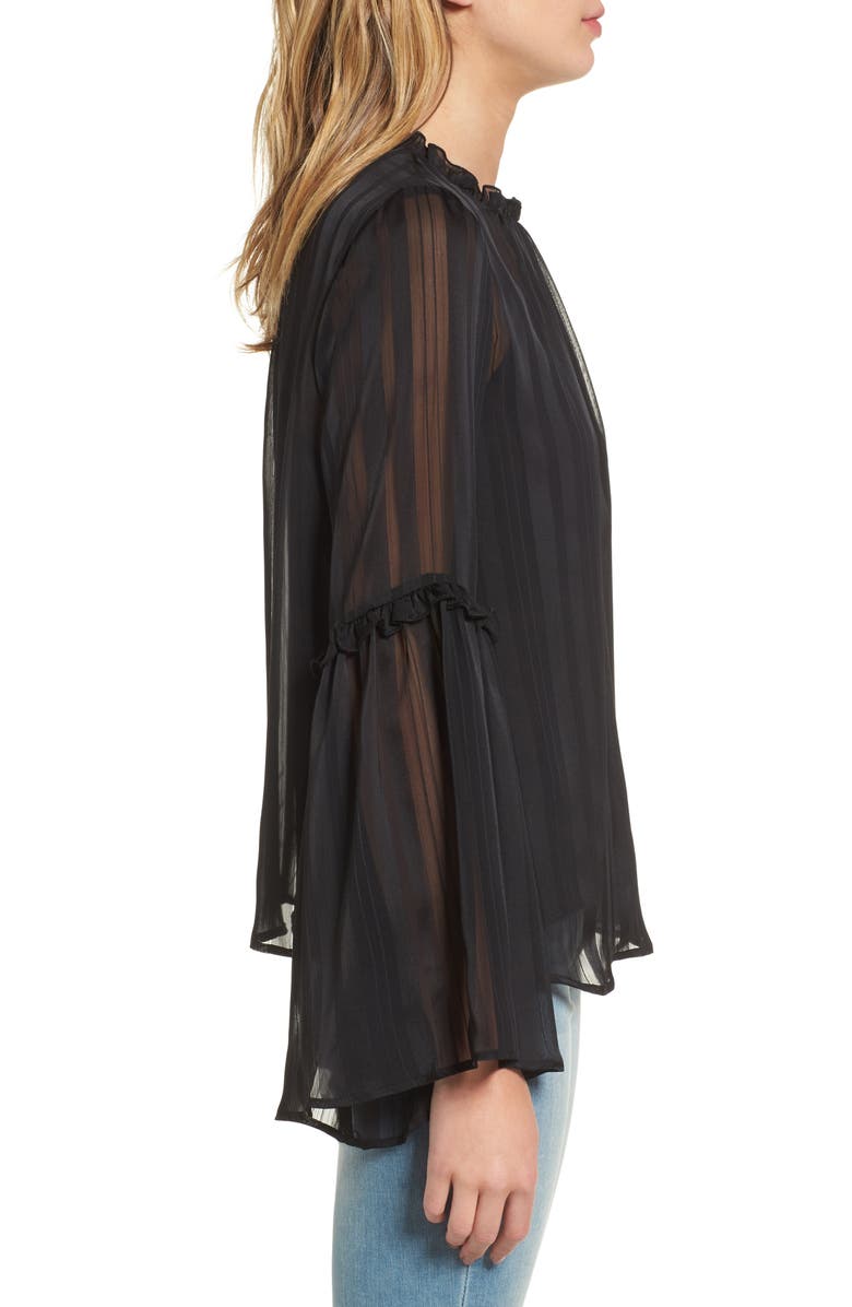 All in Favor Shadow Stripe Blouse, Alternate, color, 