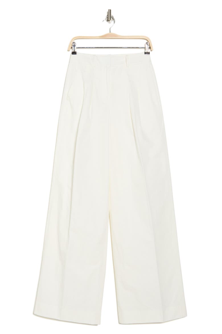 Juliana Pleated Wide Leg Pants, Alternate, color, BLANC DE BLANC