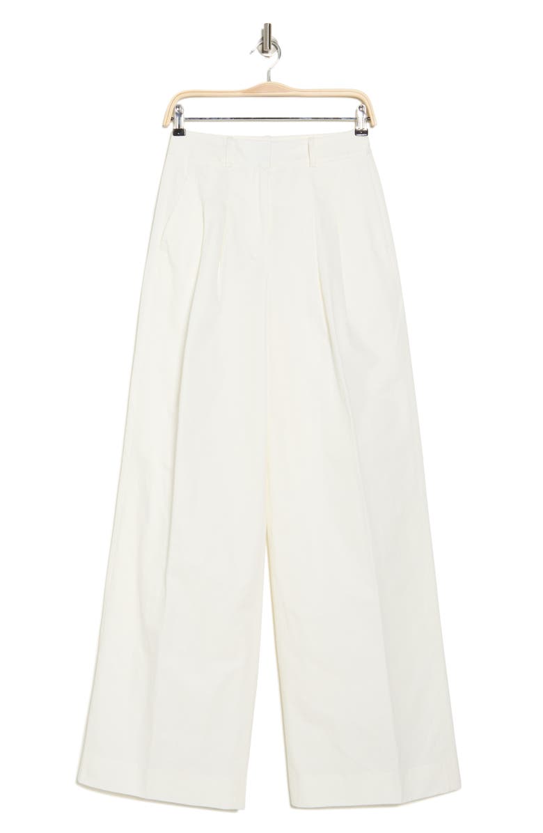Derek Lam 10 Crosby Juliana Pleated Wide Leg Pants, Alternate, color, Blanc De Blanc