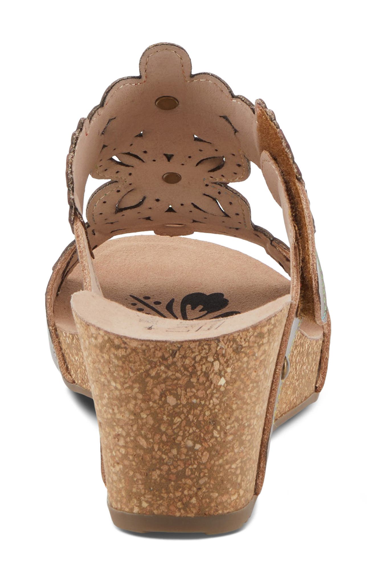 L
Artiste by Spring Step Prettypetals Platform Wedge Slide Sandal, Alternate, color, Grey Multi