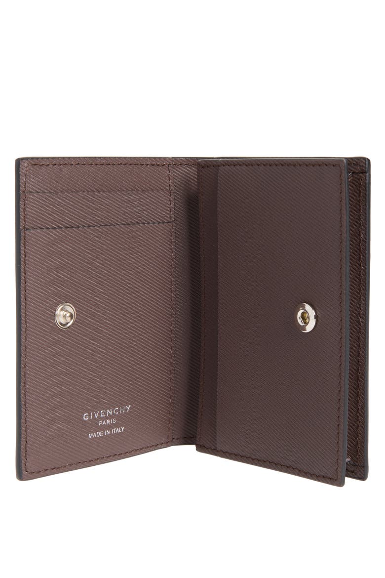 Goatskin Leather Business Card Holder, Alternate, color, BLACK/ WHITE