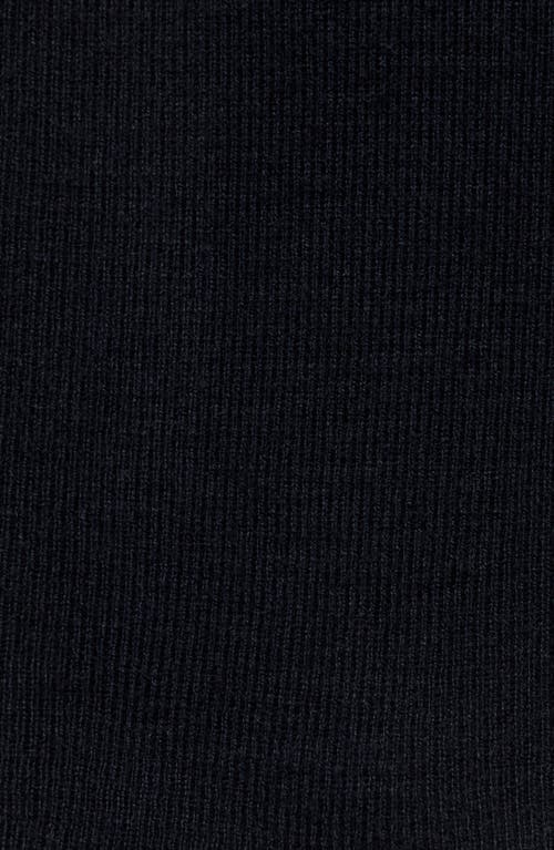 Mango Short-sleeved Polo-neck Sweater Navy In Black