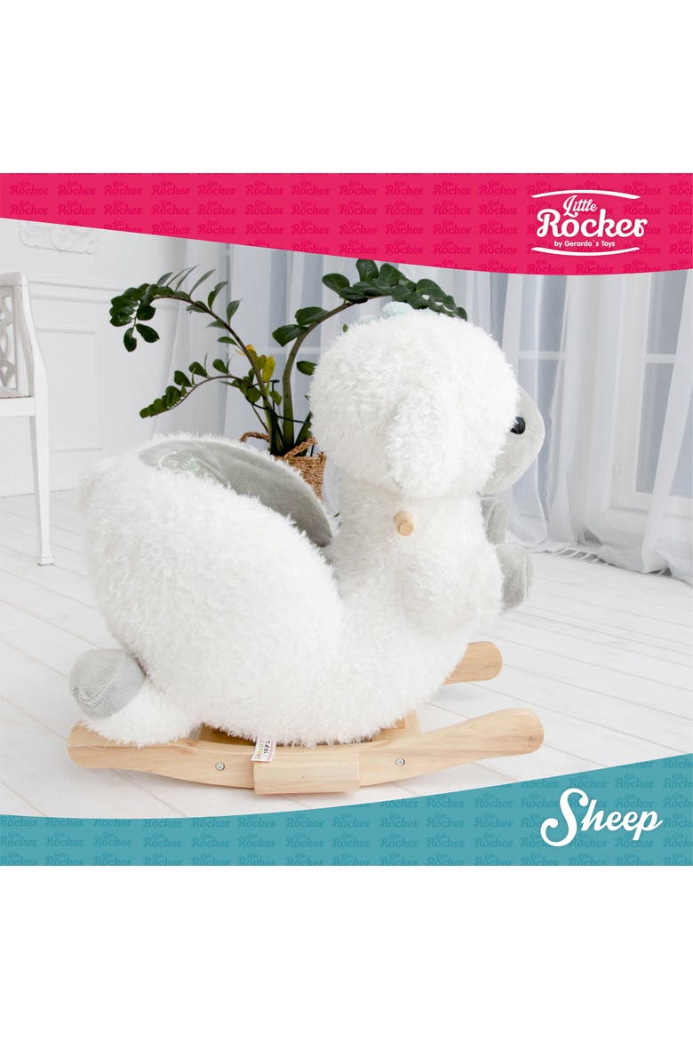 Little Rockers Sheep Wooden Plush Ride, Alternate, color, Multicolored
