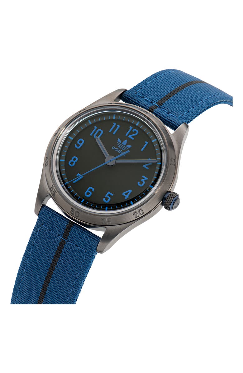 adidas Code Four Nylon Strap Watch, 42mm, Alternate, color, 